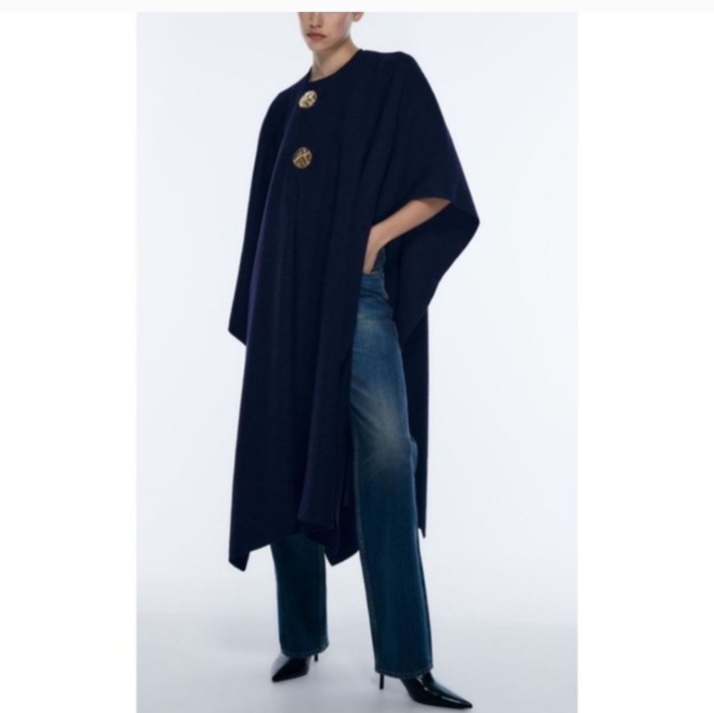 ZARA BUTTONED CAPE LIMITED EDITION